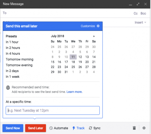 Mixmax tool enables you to schedule emails