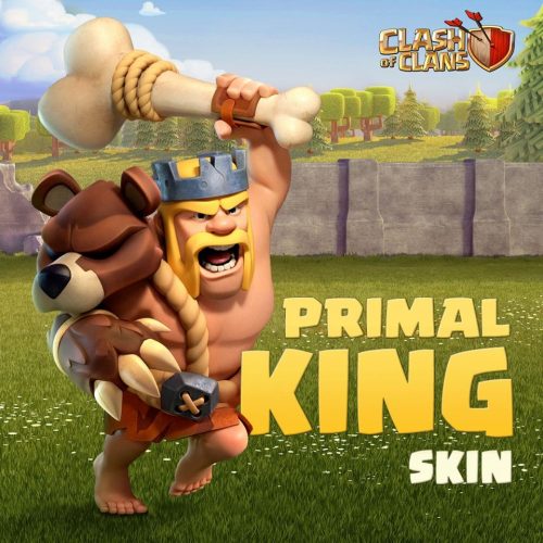 Primal King skin has been added to CoC in a February update